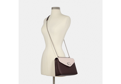 Tammie Shoulder Bag In Colorblock - Silver/Cranberry Multi